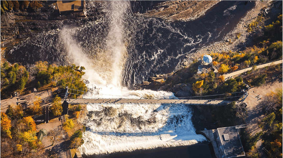 Chute Montmorency vue du ciel